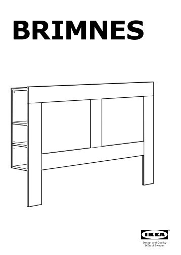 Ikea BRIMNES Testiera Con Vano Contenitore - 20228709 - Istruzioni di montaggio