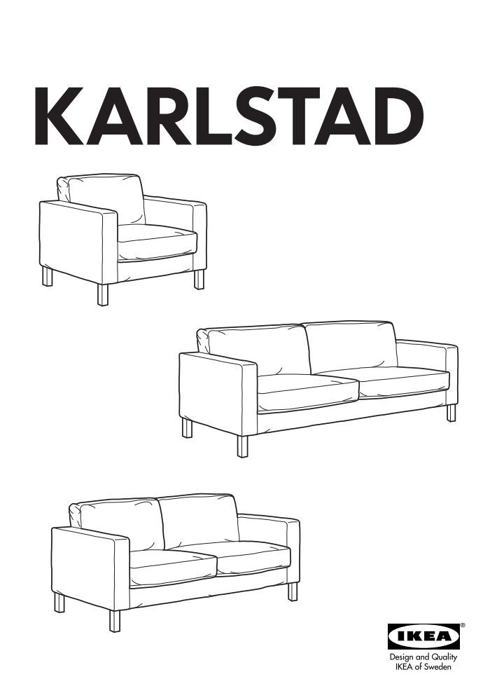 Ikea KARLSTAD Divano A 3 Posti - S89840536 - Istruzioni di montaggio