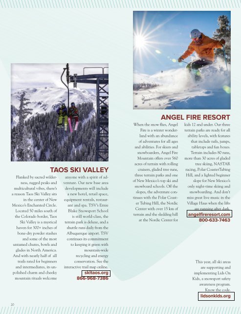 Ski Country Magazine 2016 - Guide to skiing the southwest
