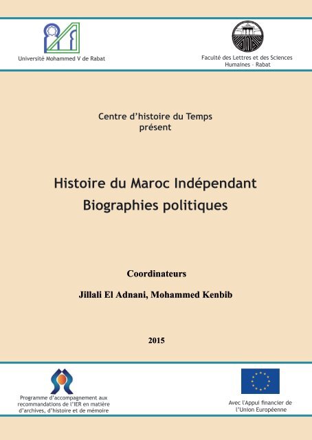 Histoire du Maroc Indépendant Biographies politiques