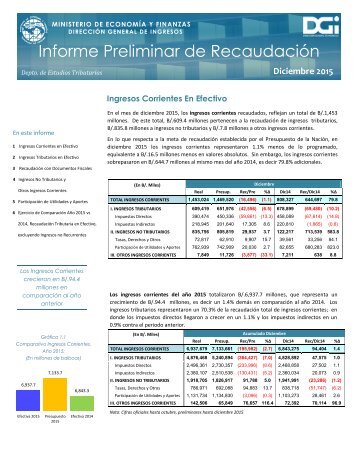 Informe Preliminar de Recaudación