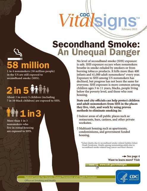 Secondhand Smoke An Unequal Danger 58 million 2 in 5 1 in 3