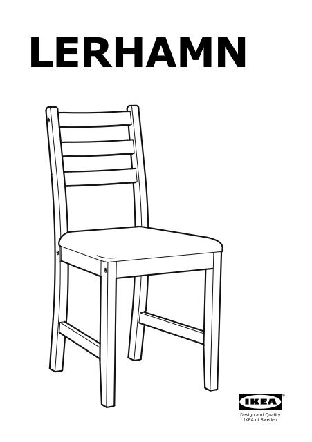 Ikea LERHAMN tavolo e 4 sedie - S09007163 - Istruzioni di montaggio