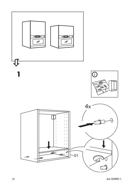 Ikea FRAMTID forno a microonde - 90303390 - Istruzioni di montaggio