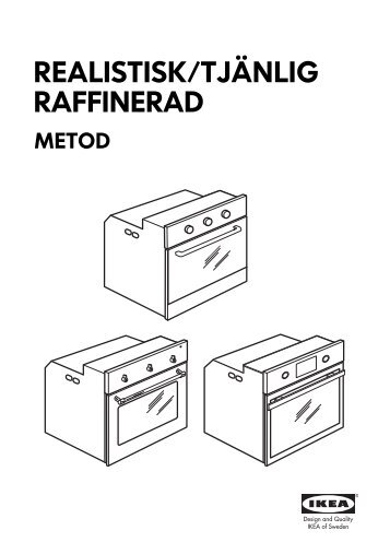 Ikea RAFFINERAD forno pirolitico - 20300917 - Istruzioni di montaggio