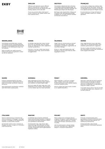 Ikea EKBY LAIVA / EKBY VALTER ripiano - S09103739 - Manuali