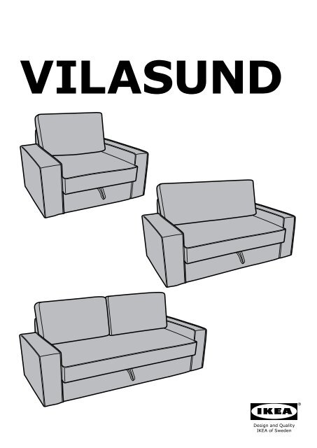 Ikea VILASUND fodera per divano letto a 2 posti - 60243053 - Istruzioni di  montaggio