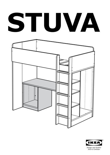 Ikea STUVA letto soppalco/2 ripiani/3 ripiani - S09031907 - Istruzioni di  montaggio