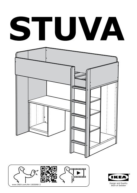 Ikea STUVA letto soppalco/4 cassetti/2 ante - S89028543 - Istruzioni di  montaggio