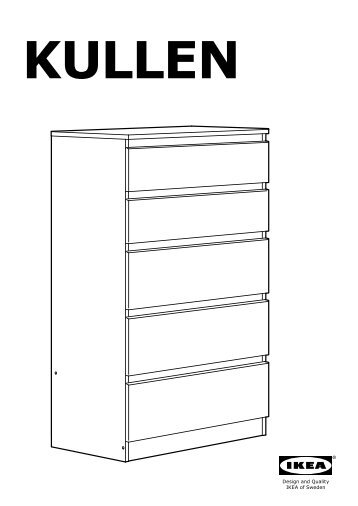 Ikea KULLEN cassettiera con 5 cassetti - 40093059 - Istruzioni di montaggio