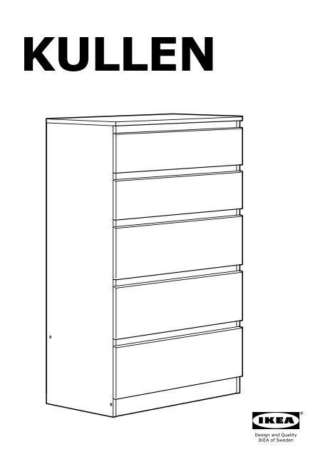 Ikea KULLEN cassettiera con 5 cassetti - 40093059 - Istruzioni di montaggio