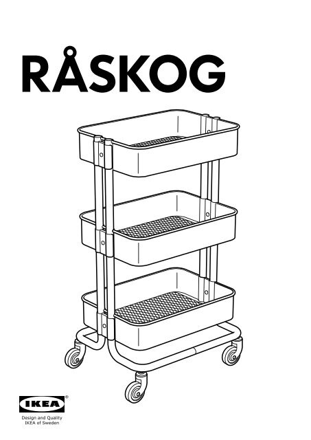 Ikea R&amp;Aring;SKOG carrello - 50227973 - Istruzioni di montaggio