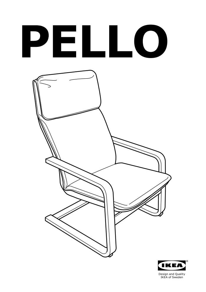 Ikea PELLO poltrona - 50078464 - Istruzioni di montaggio
