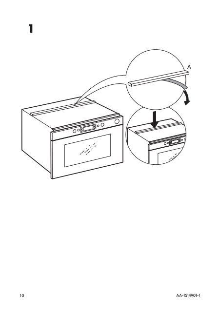 Ikea HUSH&Aring;LLA forno a microonde - 40303383 - Istruzioni di montaggio
