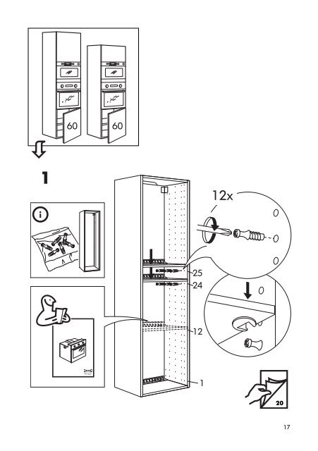 Ikea HUSH&Aring;LLA forno a microonde - 40303383 - Istruzioni di montaggio