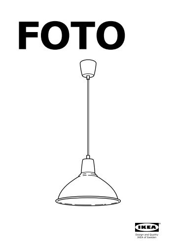 Ikea FOTO lampada a sospensione - 40192851 - Istruzioni di montaggio