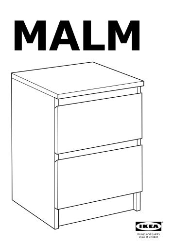 Ikea MALM Cassettiera Con 2 Cassetti - 40062595 - Istruzioni di montaggio