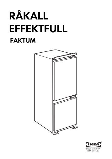 Ikea EFFEKTFULL frigorifero/congelatore integr A+ - 40282286 - Istruzioni di montaggio