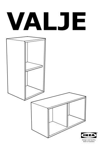 Ikea VALJE Pensile - 50279617 - Istruzioni di montaggio