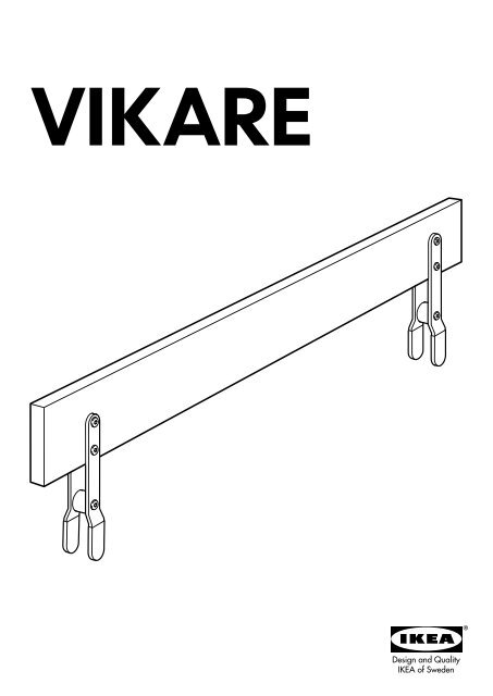 Ikea VIKARE sponda - 30099293 - Istruzioni di montaggio