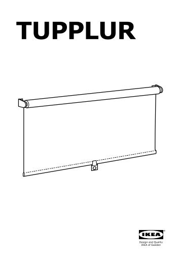 Ikea TUPPLUR tenda a rullo oscurante - 50290530 - Istruzioni di montaggio