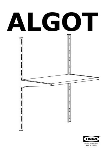 Ikea ALGOT guida parete/ripiano/gancio triplo - S89094203 - Istruzioni di montaggio