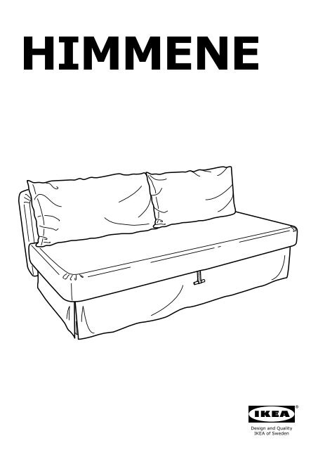 Ikea HIMMENE divano letto a 3 posti - 30300714 - Istruzioni di montaggio