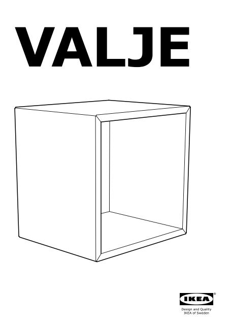 Ikea VALJE Pensile - 90279597 - Istruzioni di montaggio