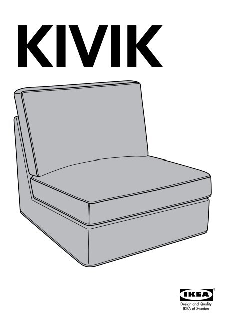 Ikea KIVIK 2 Chaise-Longue E Poltrona - S39128620 - Istruzioni di montaggio