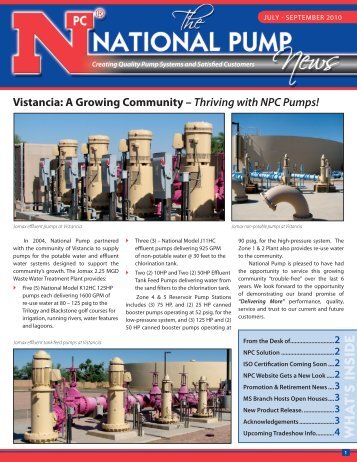 Vistancia: A Growing Community â€“ Thriving with NPC Pumps