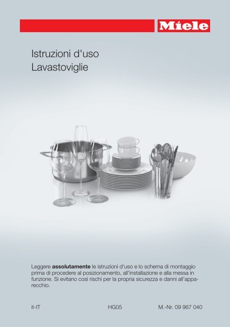Miele G 6410 SC - Istruzioni d'uso
