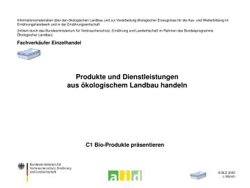 Produkte und Dienstleistungen aus ökologischem ... - Oekolandbau.de