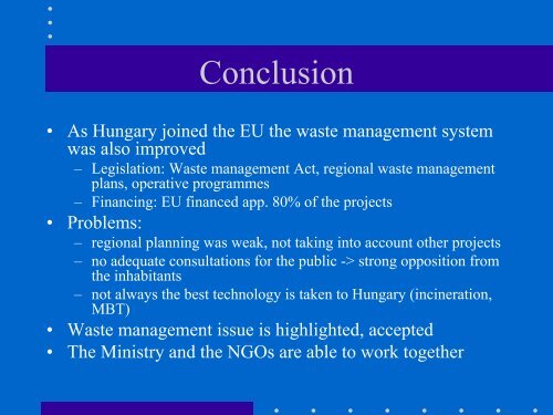 Waste Management Issues In Hungary