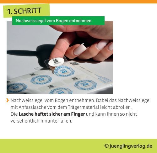 Anleitung zum Verkleben der Plaketten i-Kfz Stufe 3 (An- und Ummeldung) -  Jünglingverlag