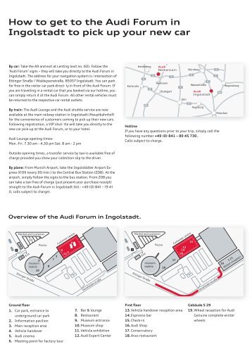 How to get to the Audi Forum in Ingolstadt to pick up your new car