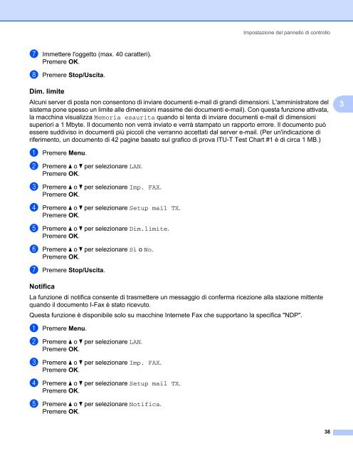 Brother MFC-7440N - Guida dell'Utente in rete per Internet Fax