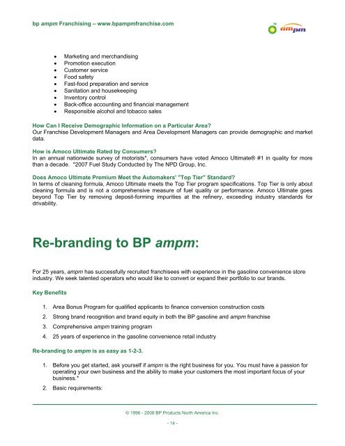 BP ampm Franchising - Aral