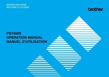 Brother PQ-1500/1500S - Manuale di istruzioni per PQ-1500S