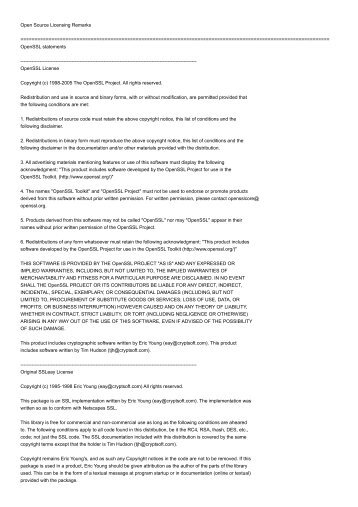 Brother PJ-673 - Note sulle licenze open source