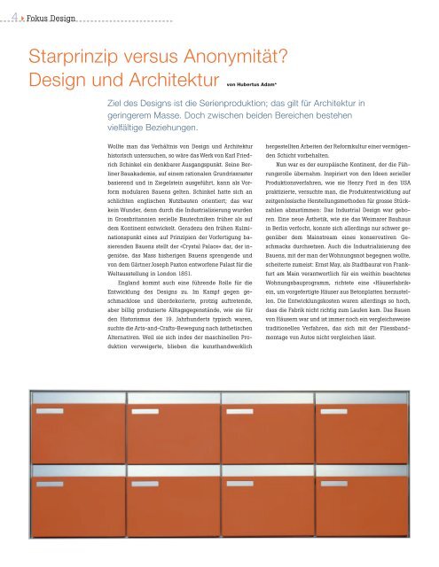 von Hubertus Adam - Schweizer Metallbau