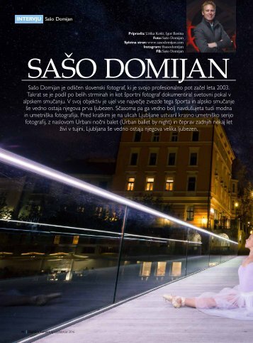 Interview Saso Domijan in Digital Camera magazine