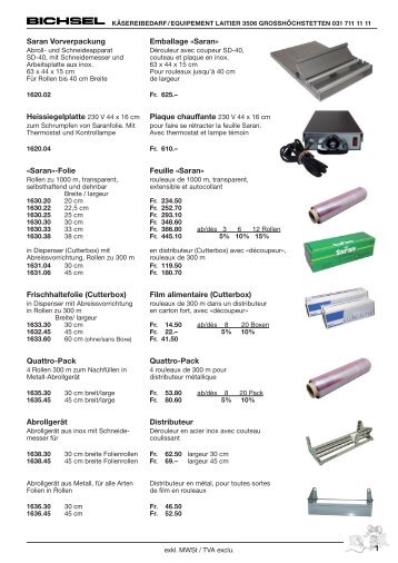 Télécharger PDF - Bichsel Käsereibedarf