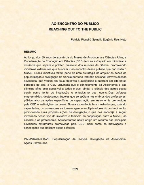 Coleção MAST: 30 Anos de Pesquisa Volume 2