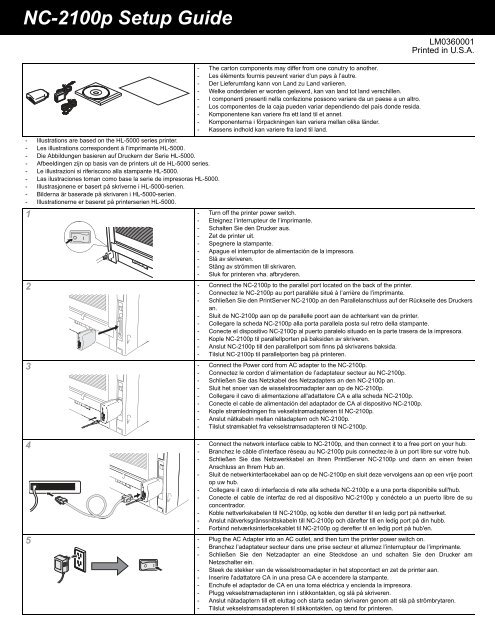 Brother NC-2100p - Guida di installazione rapida