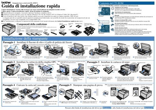 Brother HL-3450CN - Guida di installazione rapida/ Guida di installazione in rete