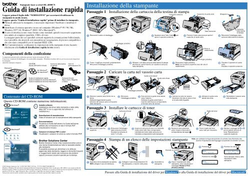 Brother HL-4000CN - Guida di installazione rapida/ Guida di installazione in rete