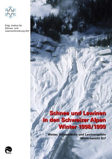 Schnee und Lawinen in den Schweizer Alpen Winter 1998/1999 - SLF