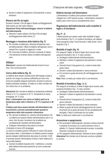 BlackandDecker Tagliabordi A Filo Senza Cavo- Glc1823l - Type 1 - Instruction Manual (Europeo)