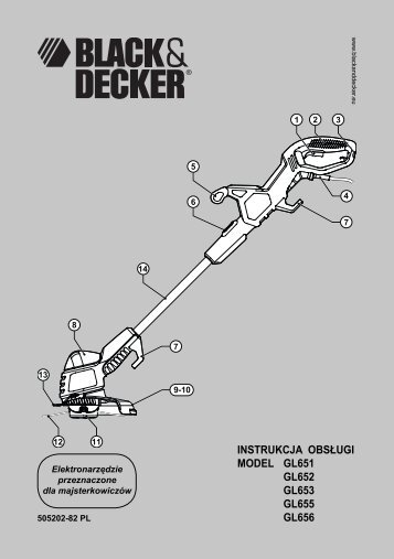 BlackandDecker Tagliabordi A Filo- Gl656 - Type 1 - Instruction Manual (Polonia)