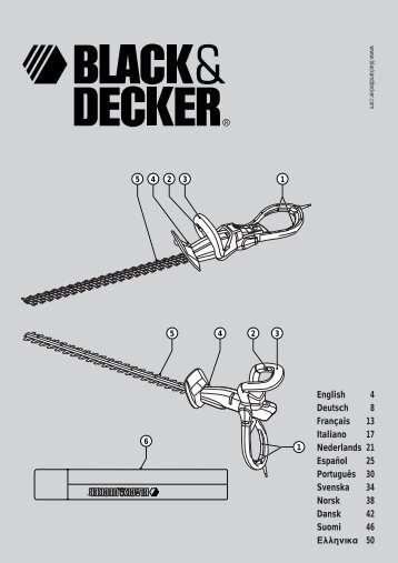BlackandDecker Hedgetrimmer- Gt370 - Type 1 - Instruction Manual (Europeo)